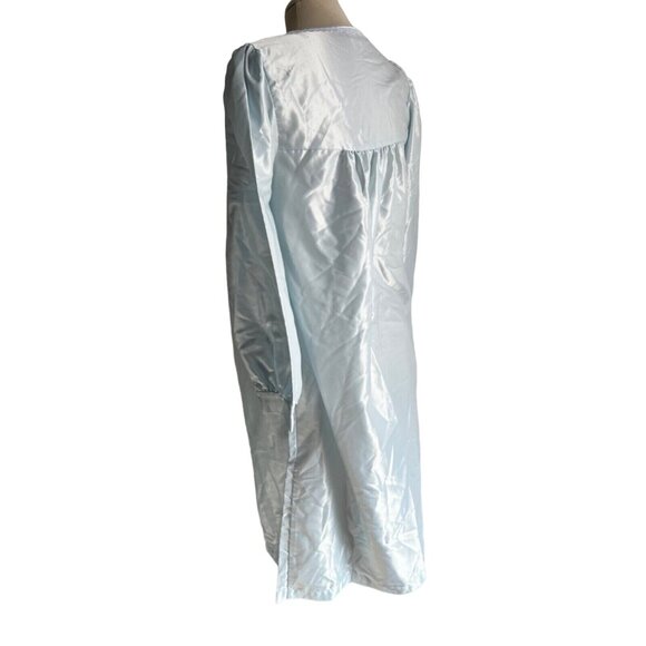 Vintage Silky Nightgown by Barbizon Sz Small Womens Baby Blue Floral Lace - Picture 12 of 16